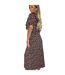 Womens/ladies Rose Print Midi Dress Multicoloured AX Paris-3