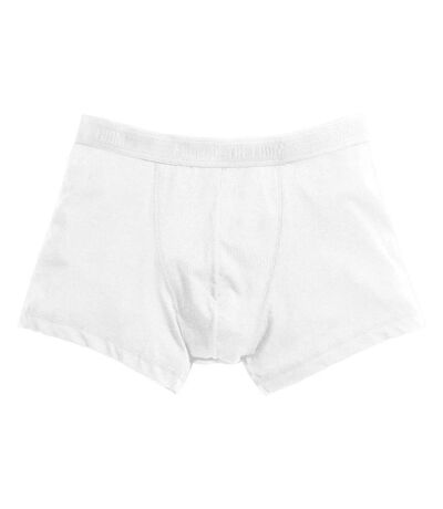 Fruit Of The Loom Mens Classic Shorty Cotton Rich Boxer Shorts (Pack Of 2) (White) - UTBC3357