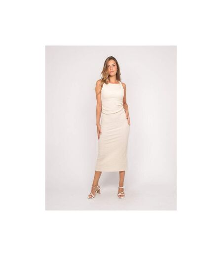 Robe longue sans manches texturée IZAK - Dona X Lisa