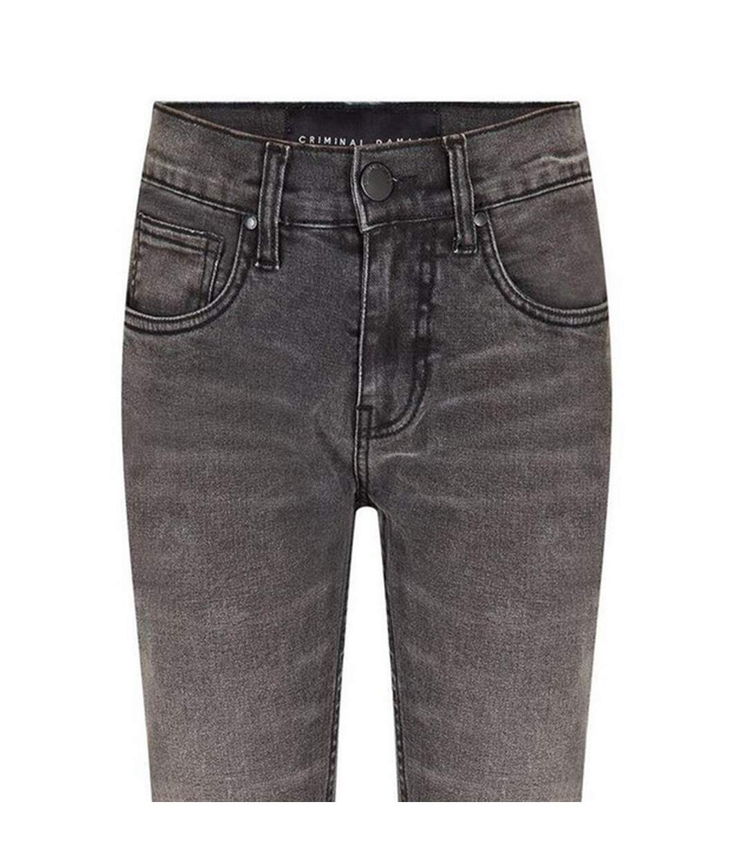 Jean Motif/style Déchiré Essential Femme Gris Criminal Damage-3