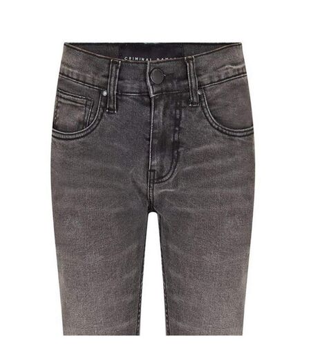 Jean Motif/style Déchiré Essential Femme Gris Criminal Damage
