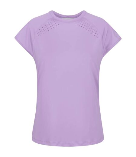T-shirt Uni Manches Courtes Motif/style Perforé Luaza Femme Lilas Pastel Regatta