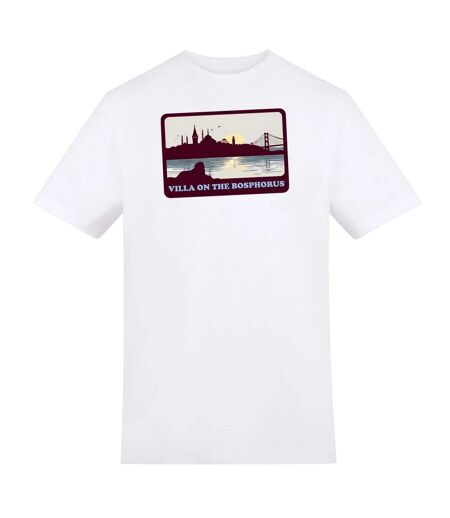 Unisex Adult Villa On The Bosphorus Skyline T-shirt White AWD