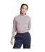 Womens/ladies Meridian Mock Neck Slim T-shirt Grey Under Armour-4