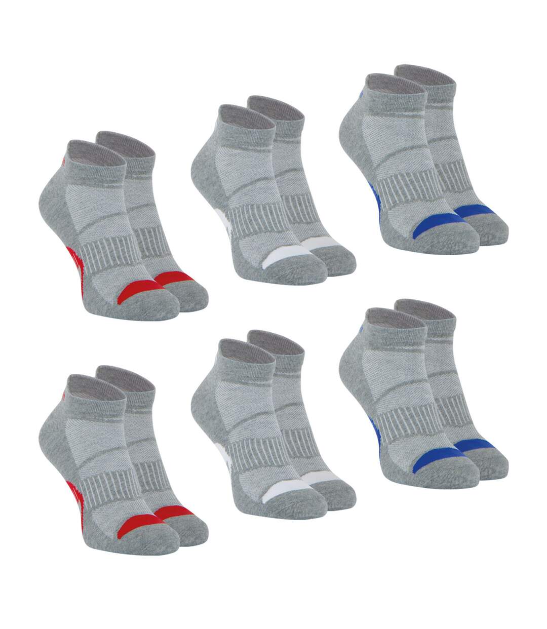 Lot de 6 paires de chaussettes basses homme Wilson-2