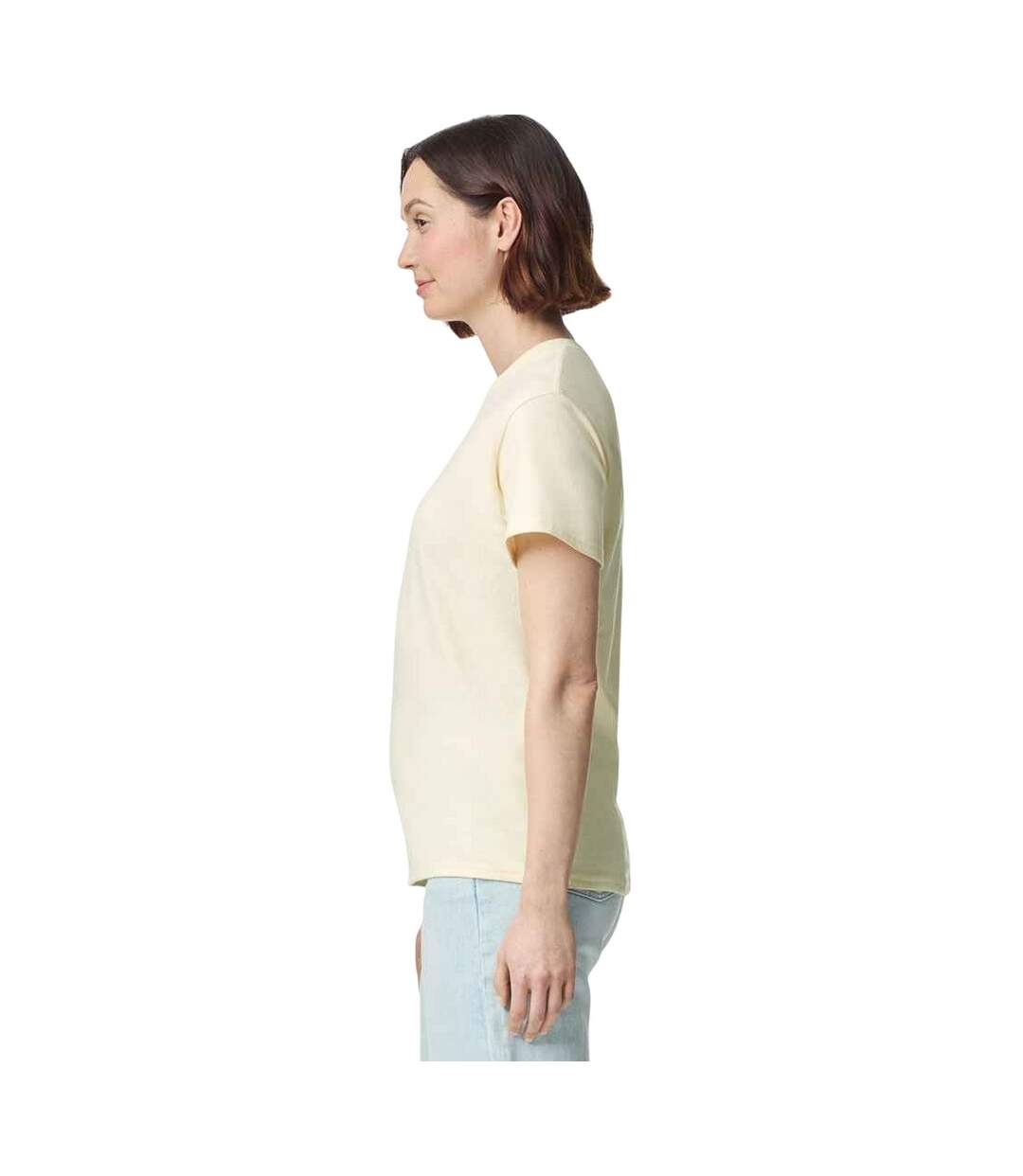 Unisex Adult Plain Cotton Heavy T-shirt Off White Gildan-1