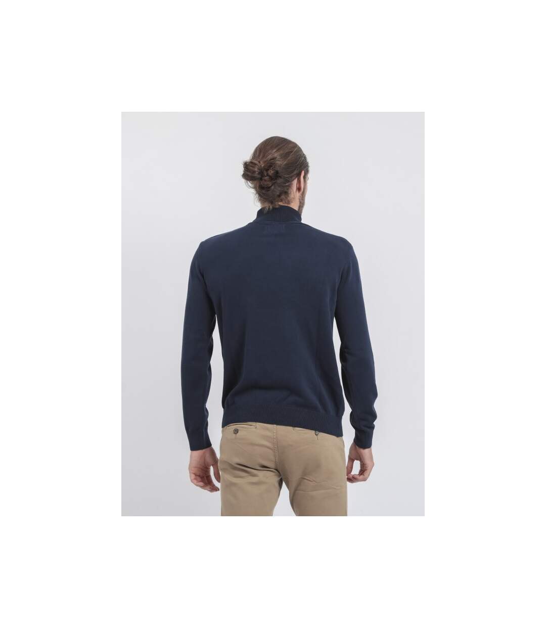 Pull col roulé pur coton LODIRK-2