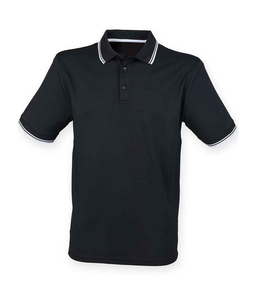 Polo homme noir / blanc Henbury-1