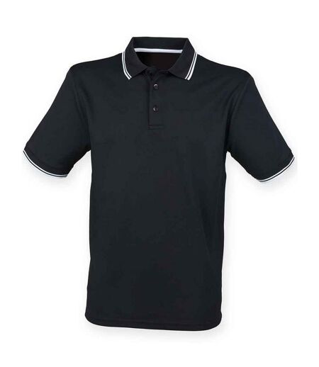 Polo homme noir / blanc Henbury