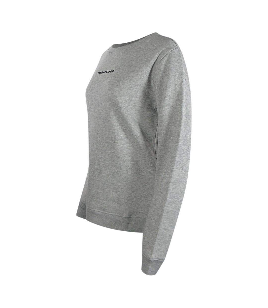 Sweat Motif/style Logo Femme Gris Love Moschino-2