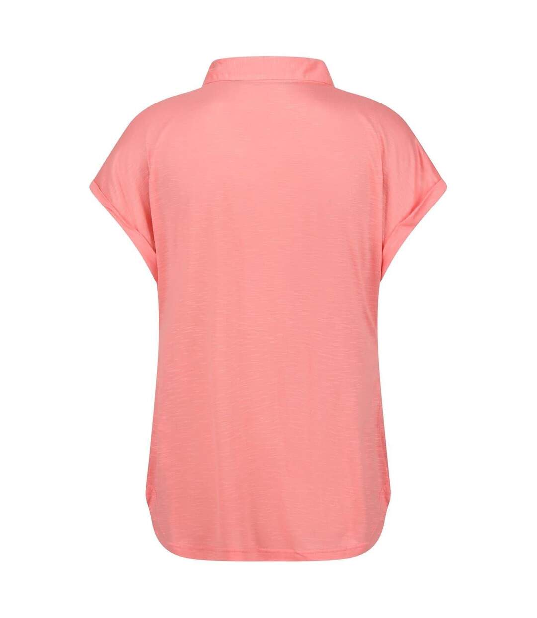 Polo Manches Courtes À Col V Motif/style Uni Femme Rose Corail Regatta-2