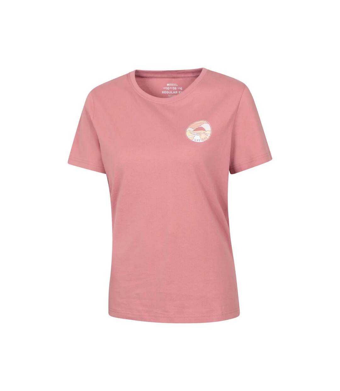 Womens/ladies Landscape T-shirt Pale Pink Mountain Warehouse-3
