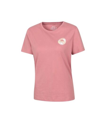 Womens/ladies Landscape T-shirt Pale Pink Mountain Warehouse