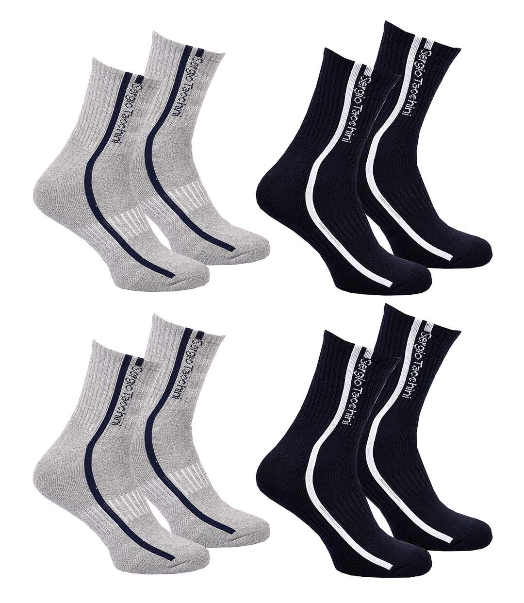 Chaussettes QUARTER SERGIO TACCHINI Lot de 4 Paires PREMIUM 2387 QUARTER ASS-1