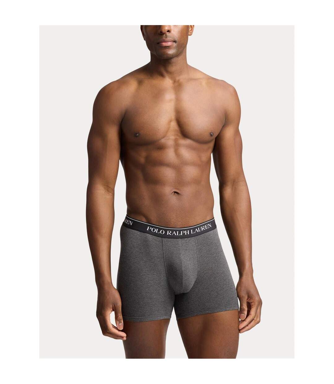 Pack Of 3  Mens Boxer Shorts  Black Heather Grey Red Marl Ralph Lauren-3