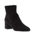 Womens/ladies suede block heel ankle boots black Dune London-1