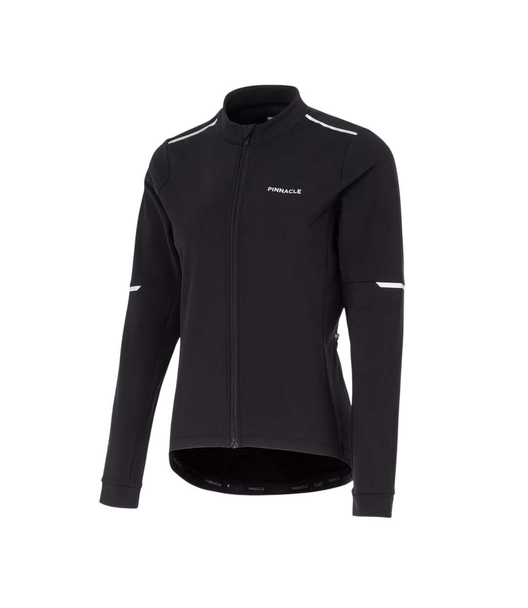 Womens/ladies Thermal Long-sleeved Cycling Jersey Black Pinnacle-3