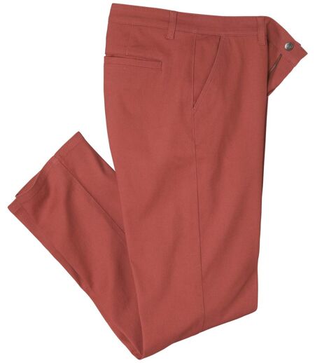 Terracotta regular chinobroek met stretch