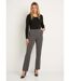 Pantalon droit taille semi-élastiquée-4