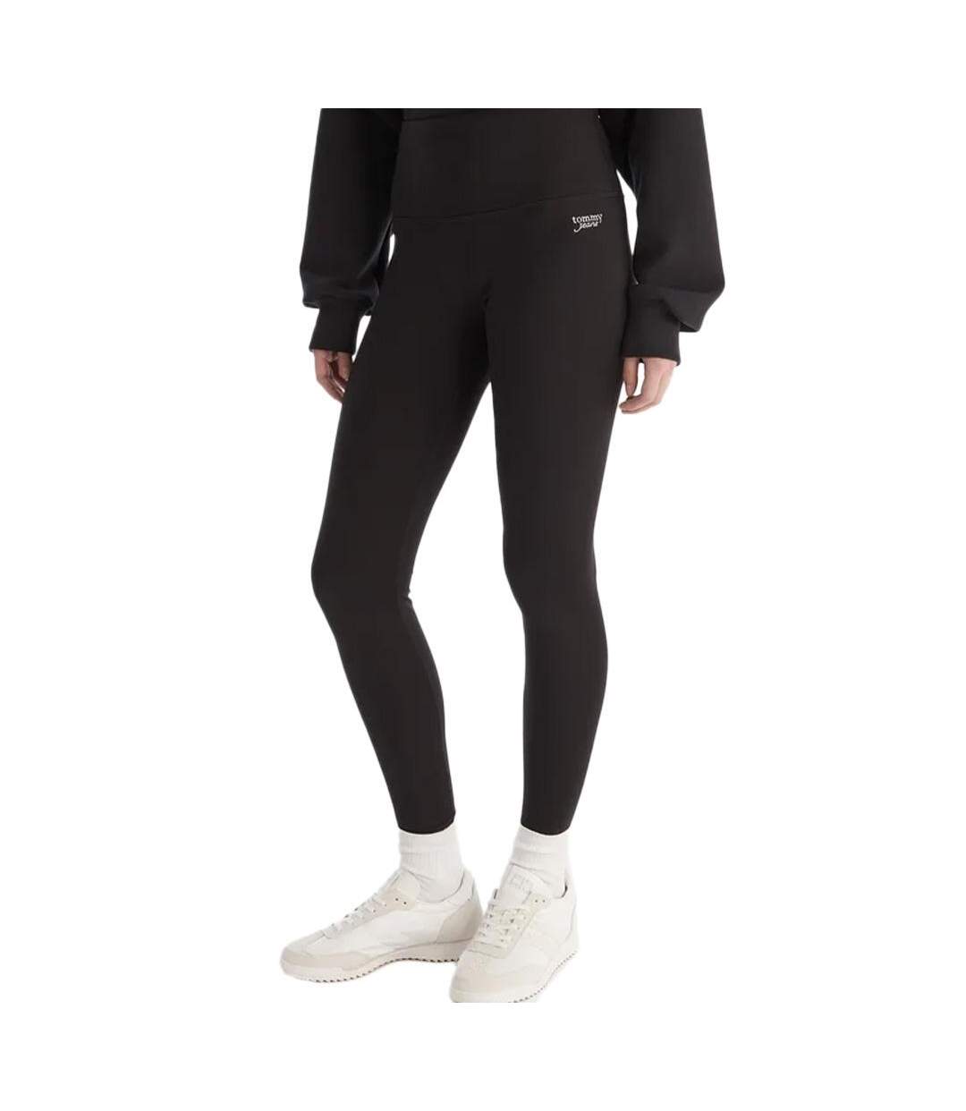Legging noir femme tommy hilfiger silver-1