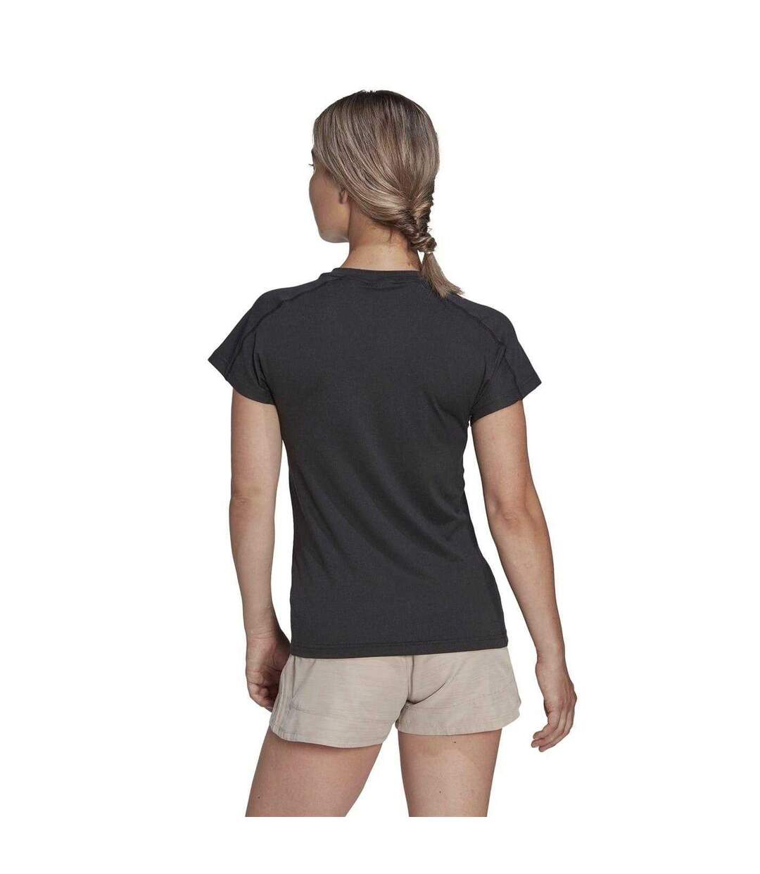 T-shirt Manches Courtes Train Essentials Femme Noir Adidas-3