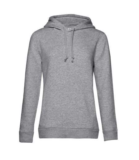 Sweat À Capuche Inspire Femme Gris Chiné B&C