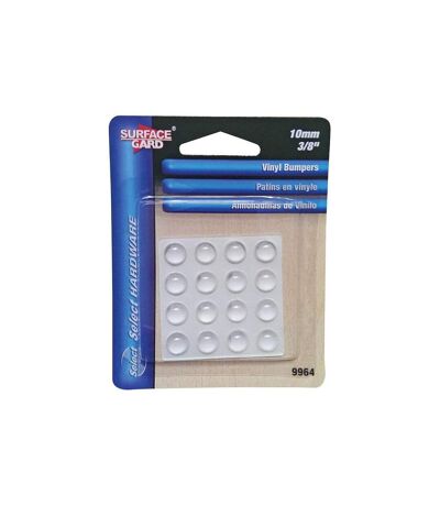 Surface gard 16 round pads clear vinyl 10mm one size one colour Universal Textiles