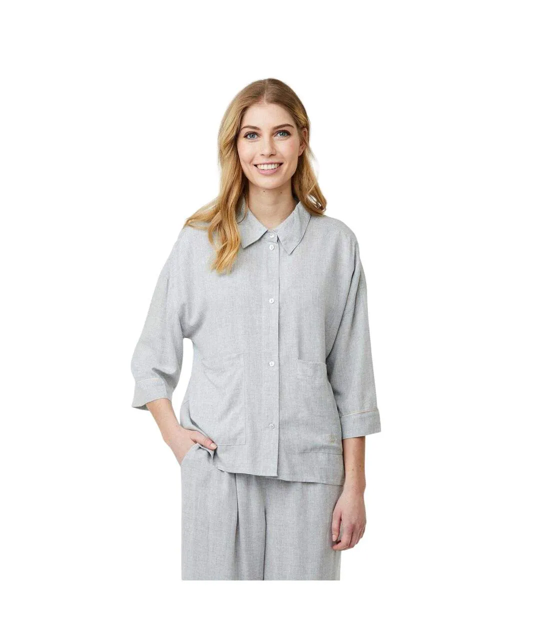 Womens/ladies Sonja Pyjama Top Light Grey CCDK Copenhagen-1