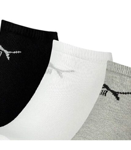 Pack of 3  Unisex adult trainer socks  grey/black/white Puma