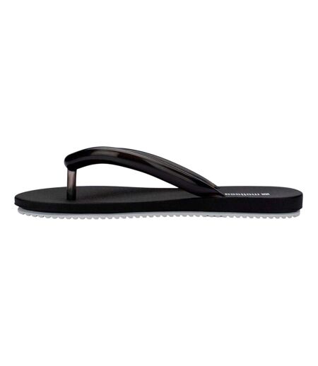 Unisex Adult Rubber Beach Flip Flops Black White Airflow