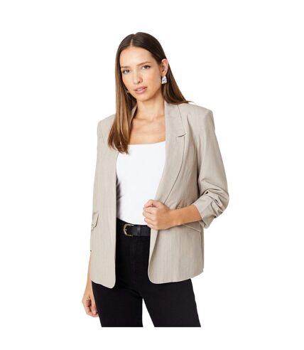 Womens/ladies ruched blazer neutral Dorothy Perkins