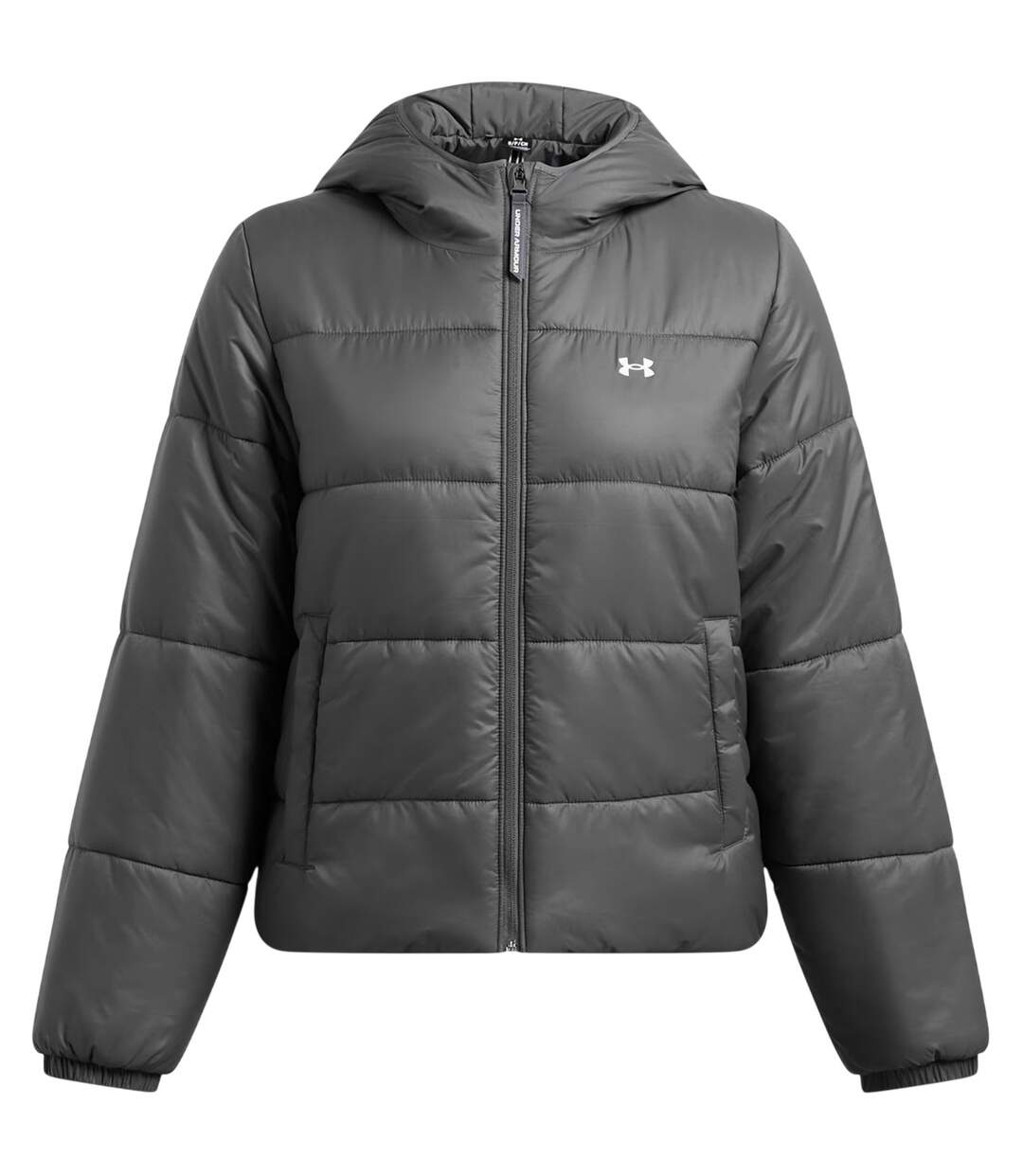 Womens/ladies Quilted Lightweight Tailored Puffer Jacket Grey Under Armour-2