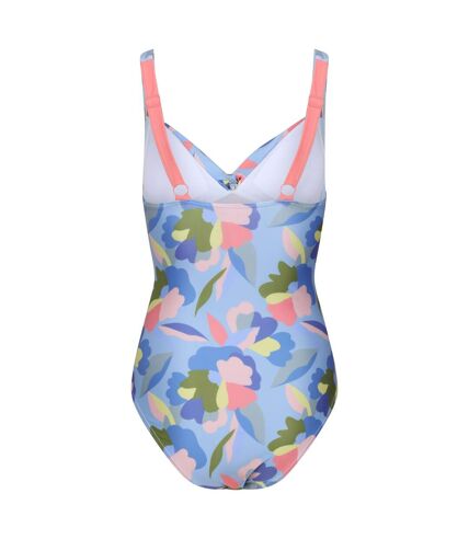 Maillot de bain 1 pièce sakari femme bleu / vert / jaune Regatta