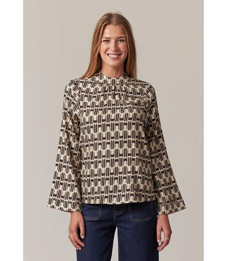 Blouse femme en viscose à motifs géométriques ESTINA