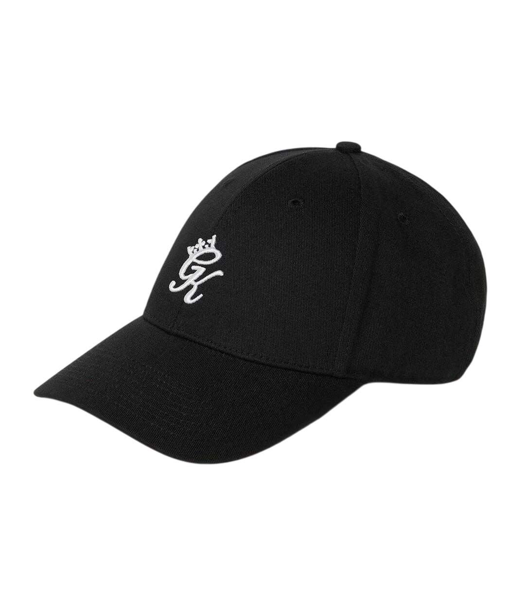 Fundamental Embroidered Logo Baseball Cap Black Gym King-1