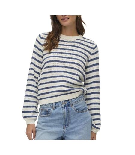 Pull blanc/marine femme vero moda gorgeous