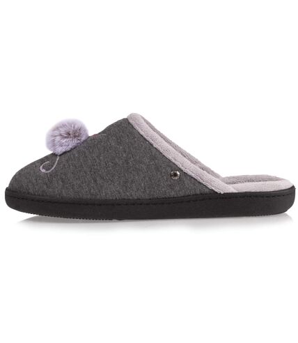 Isotoner Chaussons Mules femme pompom