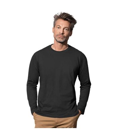 T-shirt À Manches Longues Classique Homme Noir Stedman
