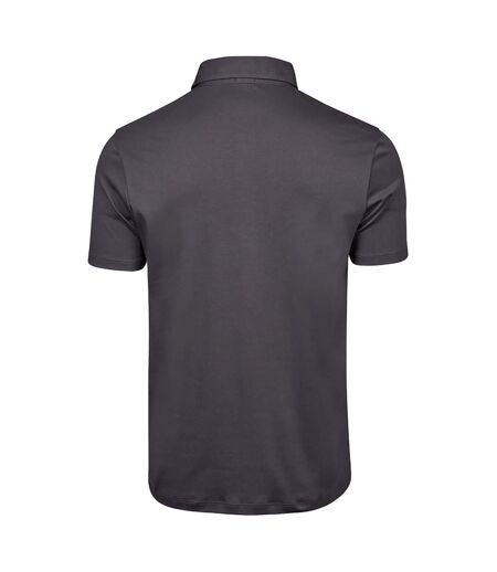 Tee Jays Mens Pima Short Sleeve Cotton Polo Shirt (Dark Grey) - UTBC3812