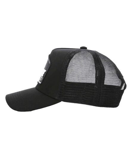 Casquette Trucker Sport Motif/style Logo Plate Noir Gris Societe Noir