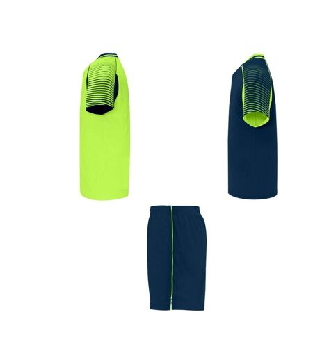 Set de sport juve adulte bleu marine / vert fluo Roly