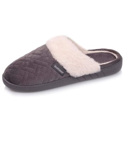 Isotoner Chaussons Mules femme ultra confortables et légères (technologie everywear™ ), faciles à enfiler