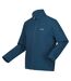 Mens cera v wind resistant soft shell jacket moroccan blue/citron lime Regatta