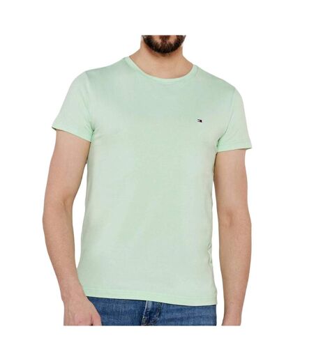 T-shirt vert d'eau homme tommy hilfiger stretch slim