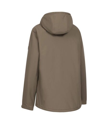 Veste Imperméable Unie À Capuche Yulia Femme Kaki Clair Trespass