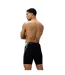 Mens Hyperboom Splice Stripe Logo Jammer Shorts Black Green Speedo-3