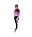 Womens/ladies elevate horse riding tights navy/rose HyFASHION