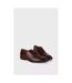 Mens oxford leather brogues burgundy Burton-4