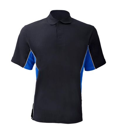 Gamegear® Mens Track Pique Short Sleeve Polo Shirt Top (Navy/Light Blue/White) - UTBC412