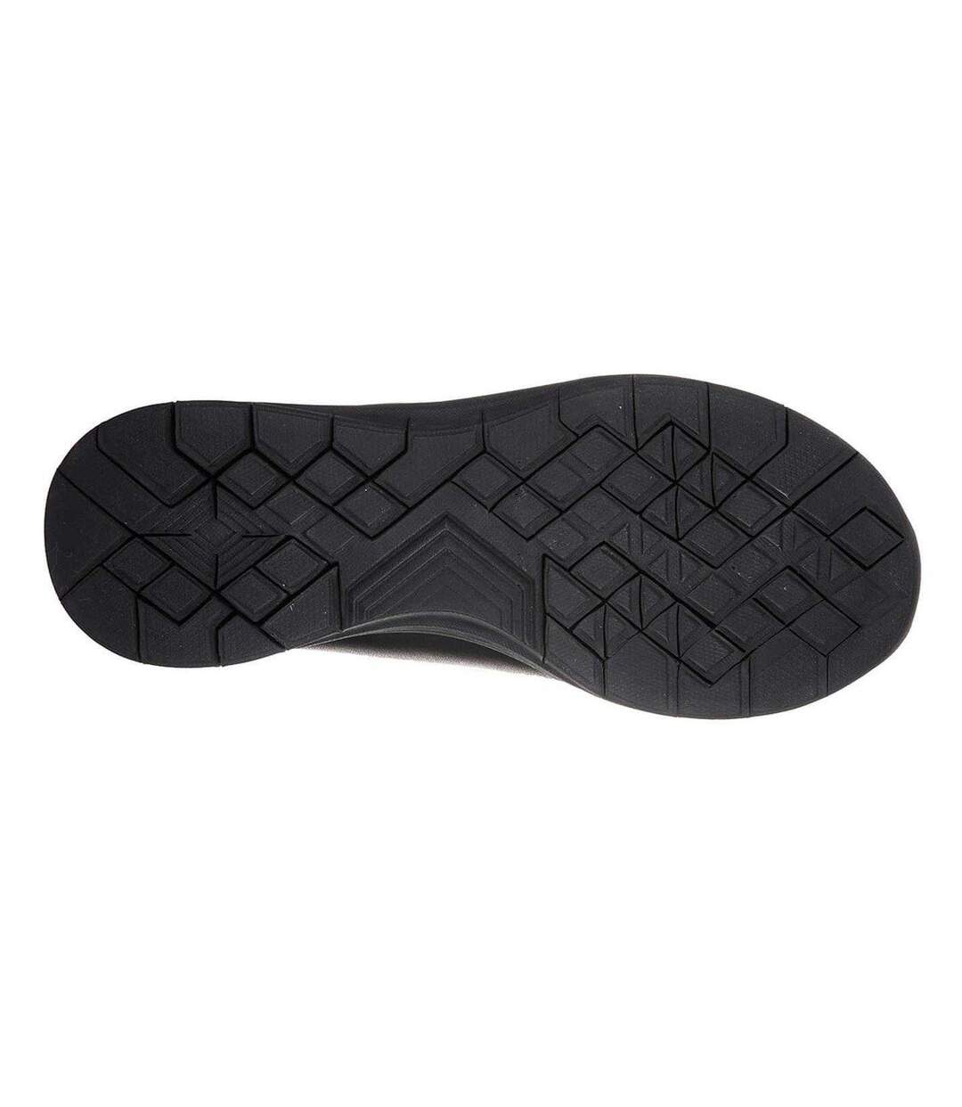 Womens/ladies Elite Status Leather Trainers Black Skechers-4